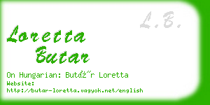 loretta butar business card